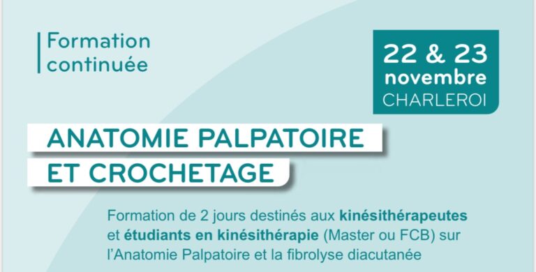 Lire la suite à propos de l’article Formation: anatomie palpatoire et crochetage