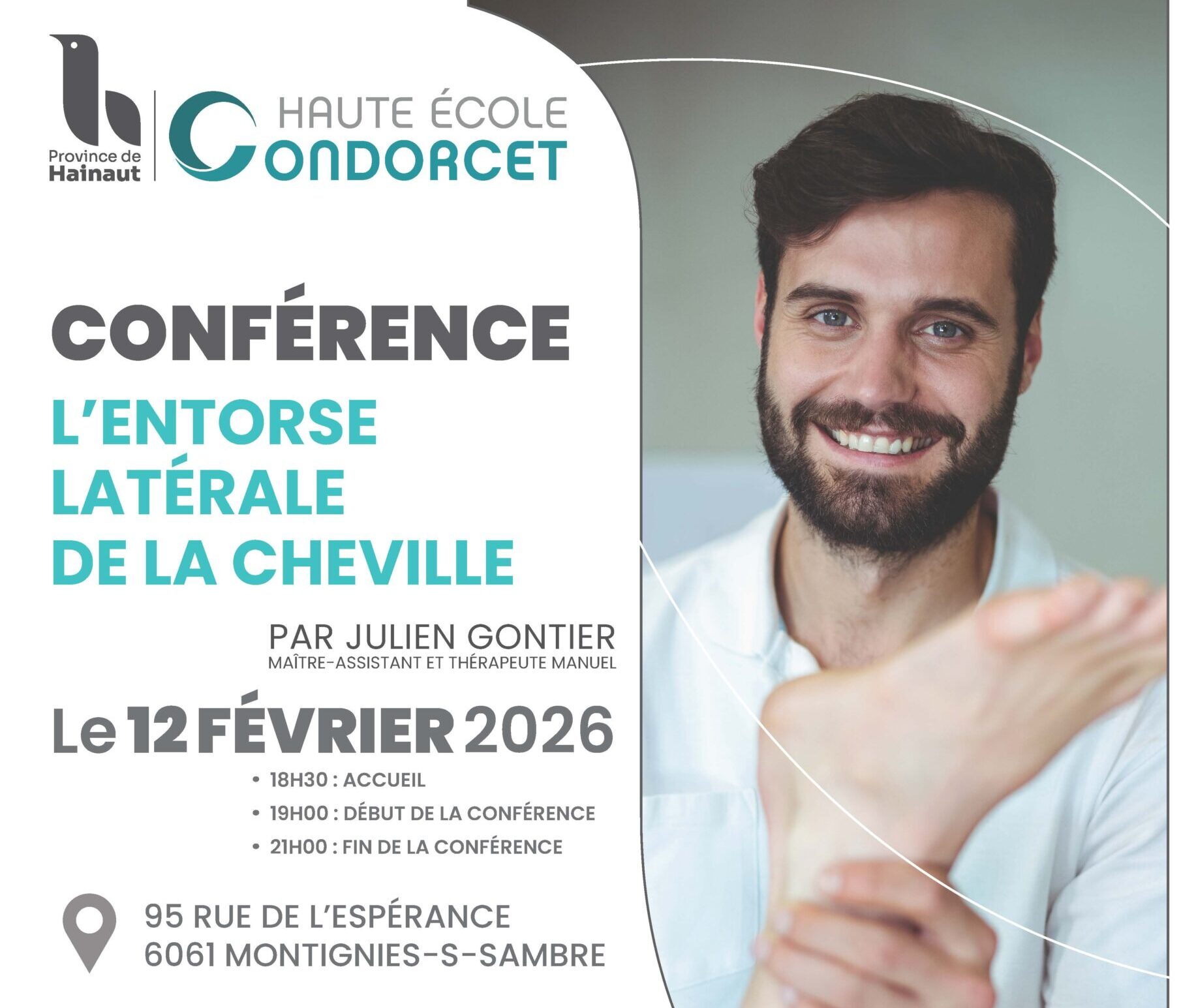 Lire la suite à propos de l’article Conférence : L’entorse latérale de la cheville