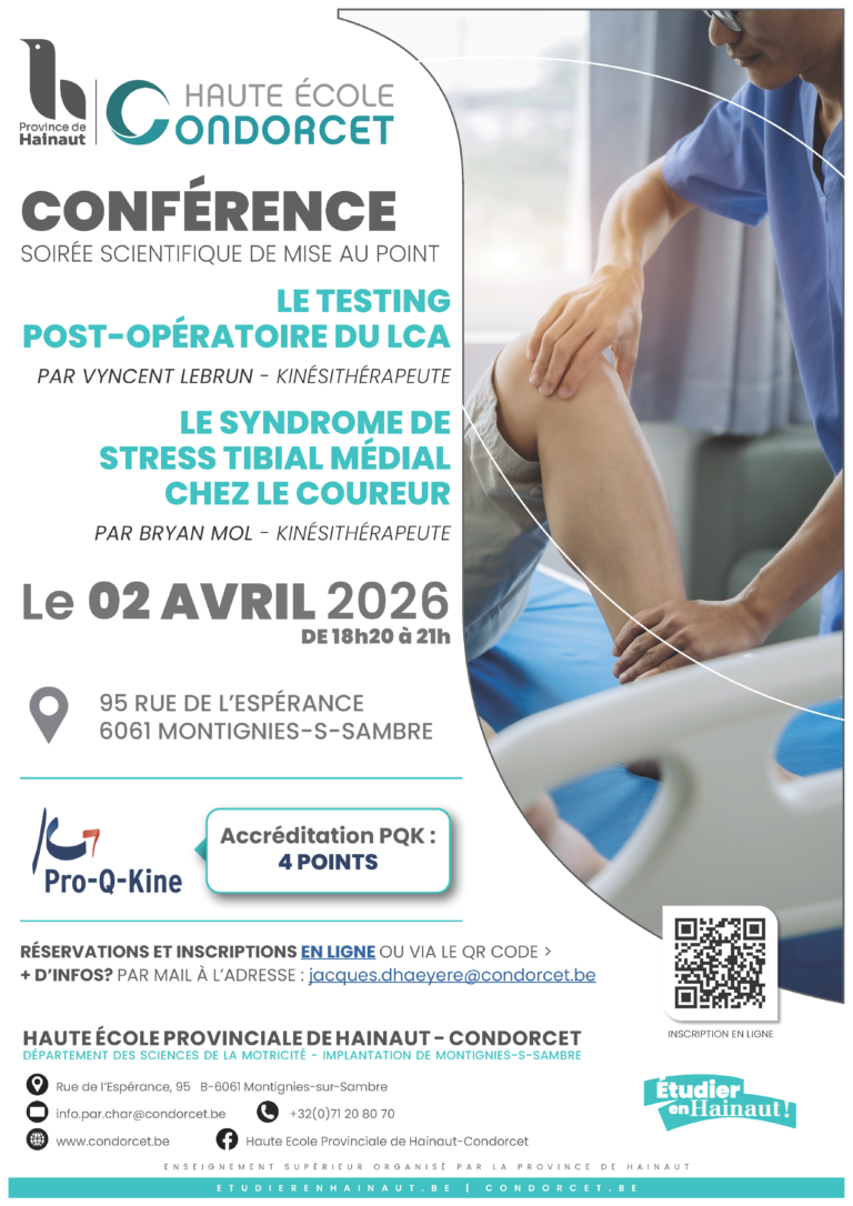 Lire la suite à propos de l’article Soirée conférences: Le Syndrome de Stress Tibial Médial chez le Coureur et Le Testing Post-Opératoire du LCA (Liaison Croisé Antérieur)